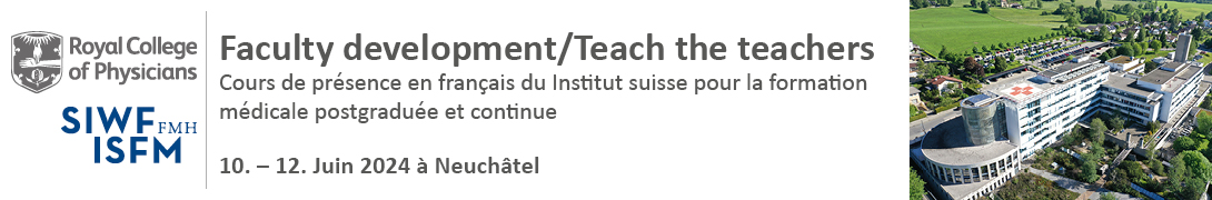 SIWF/RCP Teach-the-Teacher Workshops Neuchâtel Juin 2024