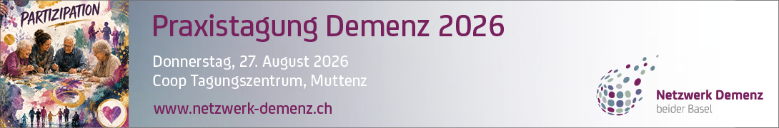 Header Banner für die Konferenz: Praxistagung Demenz. Diese geht vom 27. August 2026 bis 27. August 2026.