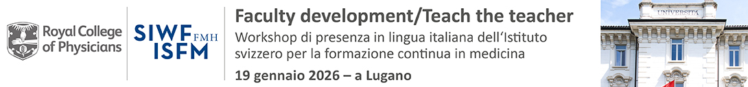 Header banner for the conference: SIWF/RCP Teach-the-Teacher Workshop Lugano Januar 2026 - inaktiv. This goes from 19 January 2026 to 19 January 2026 in Lugano.