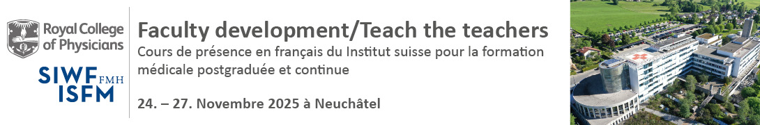 SIWF/RCP Teach-the-Teacher Workshops Neuchâtel Novembre 2025