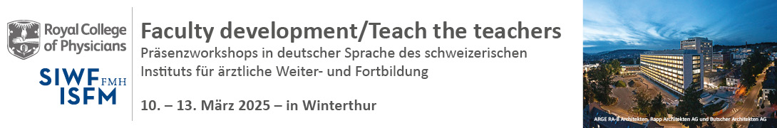 SIWF/RCP Teach-the-Teacher Workshops Winterthur März 2025