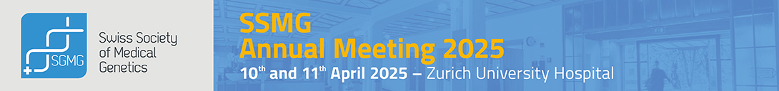 Header banner for the conference: SSMG Annual Meeting 2025. This goes from 10 April 2025 to 11 April 2025 in University Hospital of Zurich.